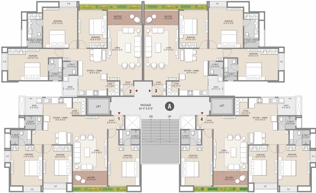 Floor Plan of Piramyd Altura in Pal, Surat - Image 316025
