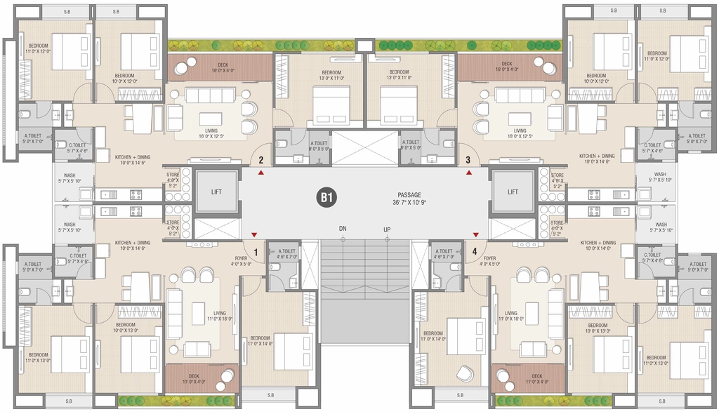 Floor Plan of Piramyd Altura in Pal, Surat - Image 316026