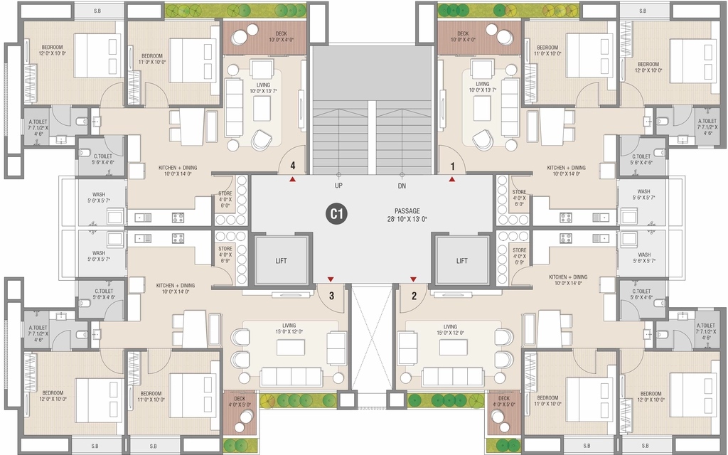 Floor Plan of Piramyd Altura in Pal, Surat - Image 316024