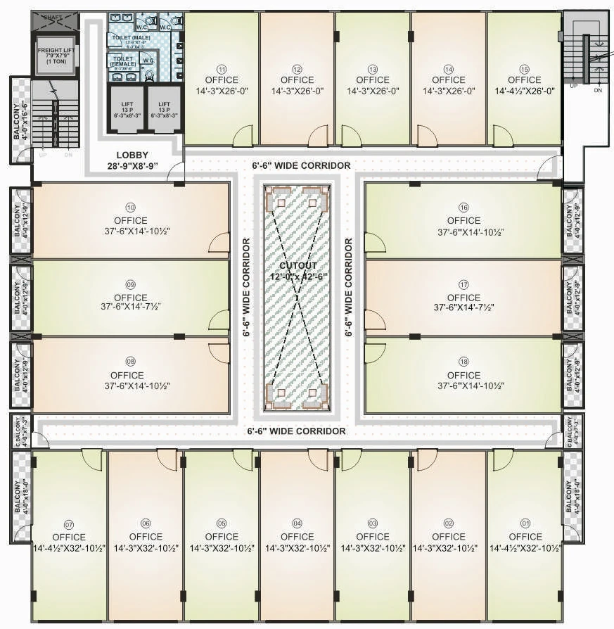 Floor Plan of Riddhi Siddhi Precious Mall in Adarsh Nagar, Jaipur - Image 316120