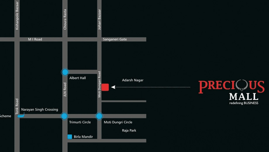 Location of Riddhi Siddhi Precious Mall in Adarsh Nagar, Jaipur - Image 316122