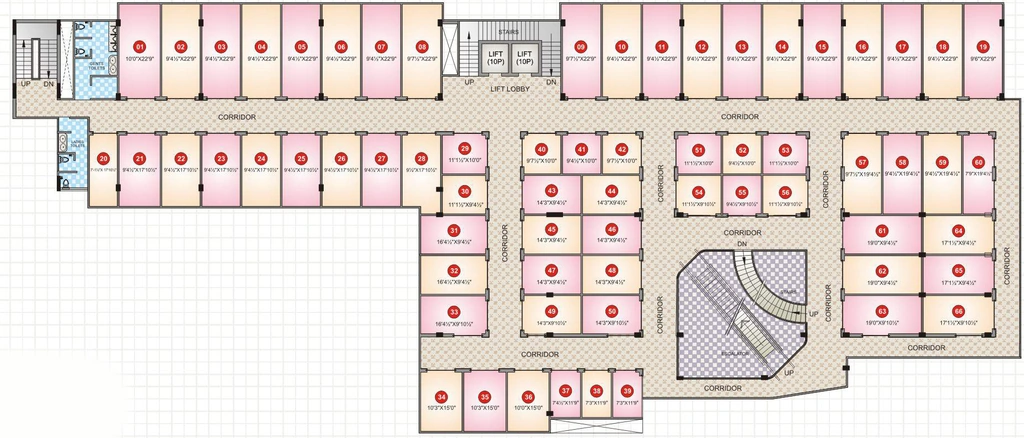 Floor Plan of Upasana Apna Bazar in Jhotwara Industrial Area, Jaipur - Image 316163