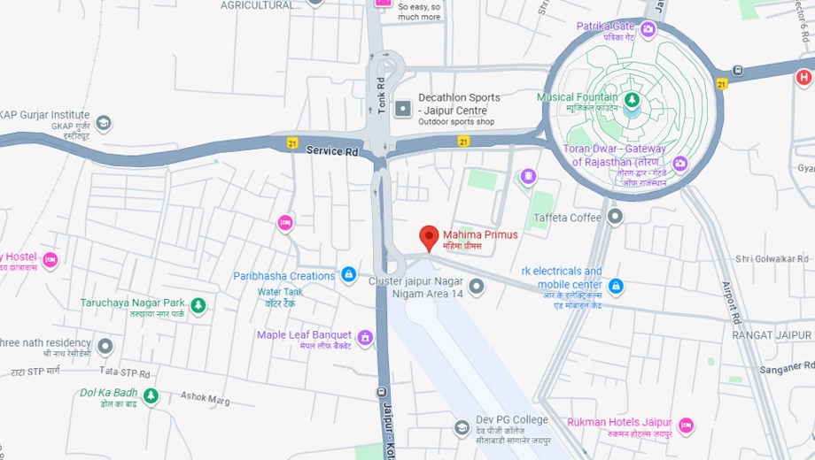 Location of Mahima Primus in Tonk Road, Jaipur - Image 316205