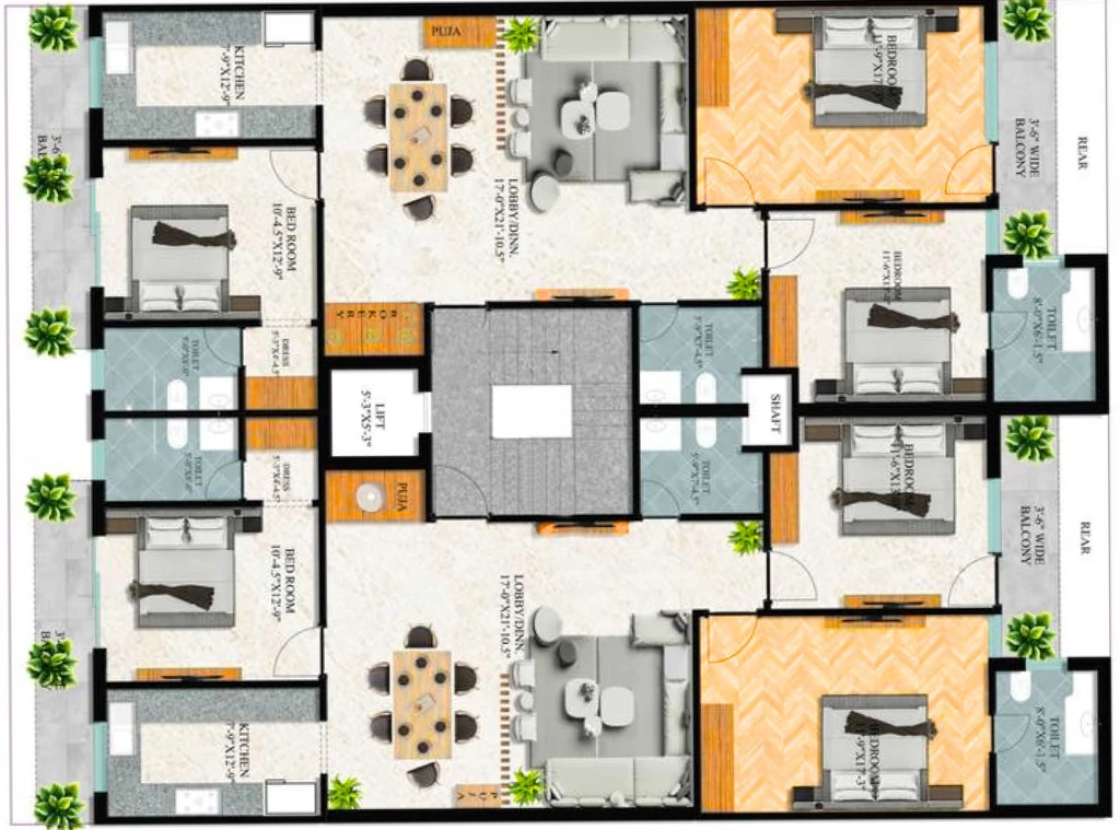 Floor Plan of MK Homes in Sector 86, Faridabad - Image 316444