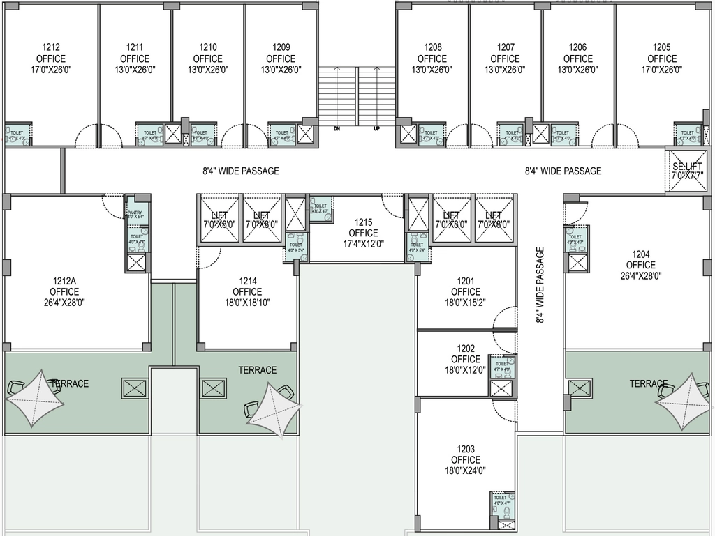 Floor Plan of STC Shivam Trade Center in Ambli, Ahmedabad - Image 316452