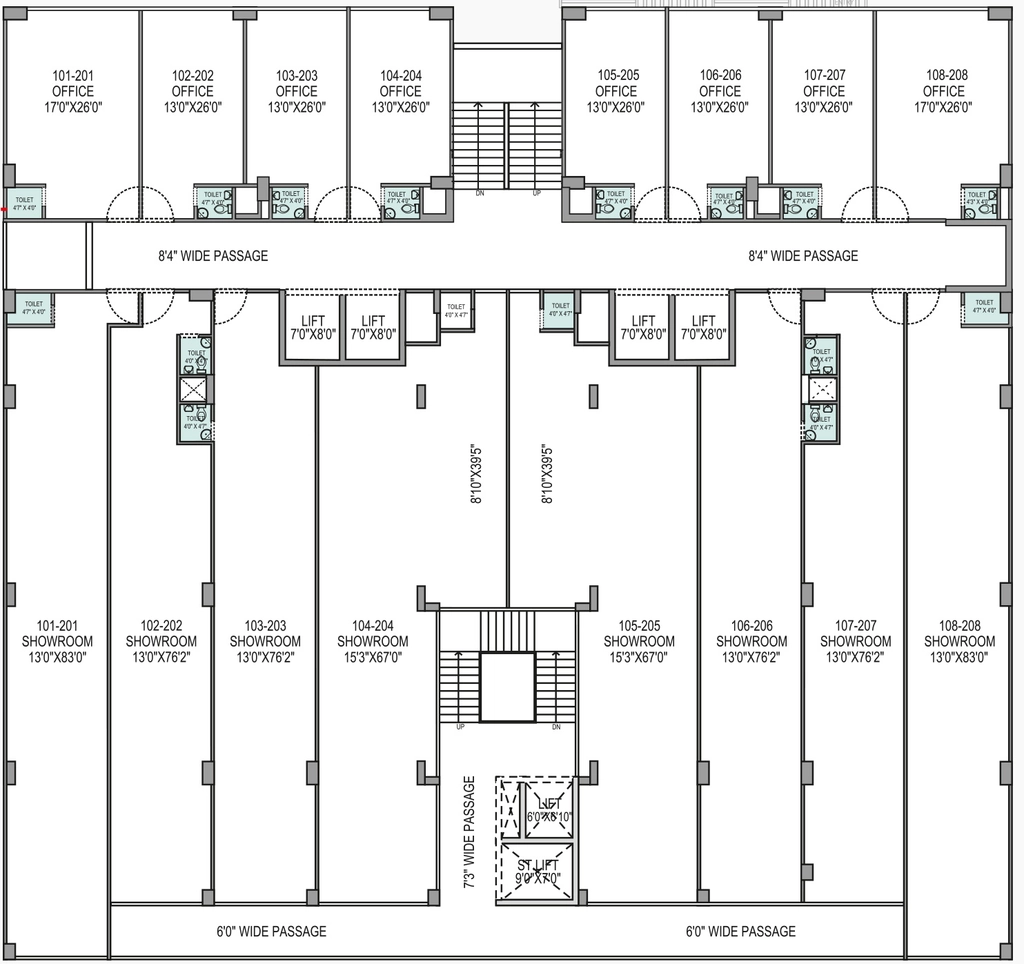 Floor Plan of STC Shivam Trade Center in Ambli, Ahmedabad - Image 316451
