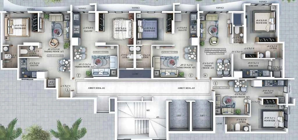Floor Plan of Atmiya Prime Centria Prime Vista Phase 2 in Ghatkopar East, Mumbai - Image 316496