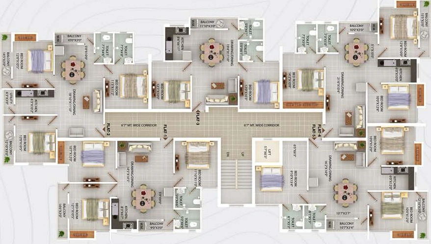 Floor Plan of Eklavya Palash Enclave in Pundag, Ranchi - Image 316631