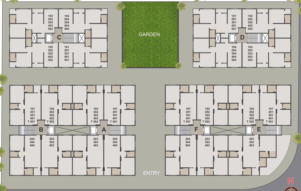 Master Plan of Gajanan Vraj Vihar in Bhayli, Vadodara - Image 316670