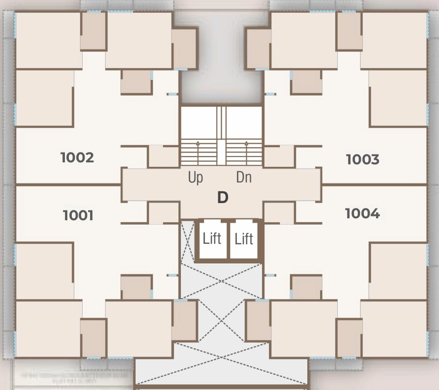Floor Plan of Shreeji Sundaram Palms in Kapurai, Vadodara - Image 316784