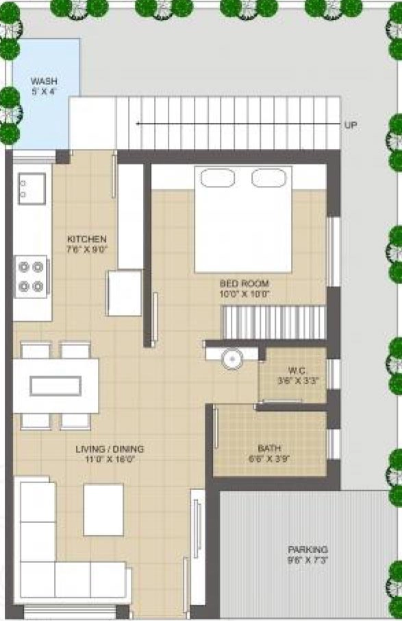 1 BHK Flat in Creation Sunrise Residency in Tarsali, Vadodara - Image 868058