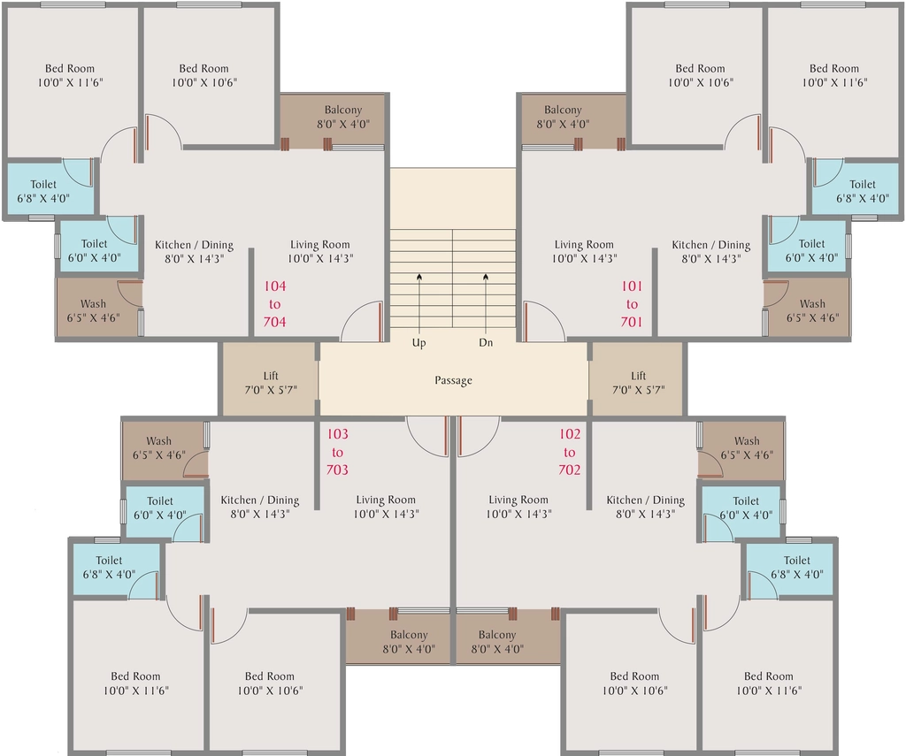 Floor Plan of Icon Sunrise Residency in Tandalja, Vadodara - Image 316812