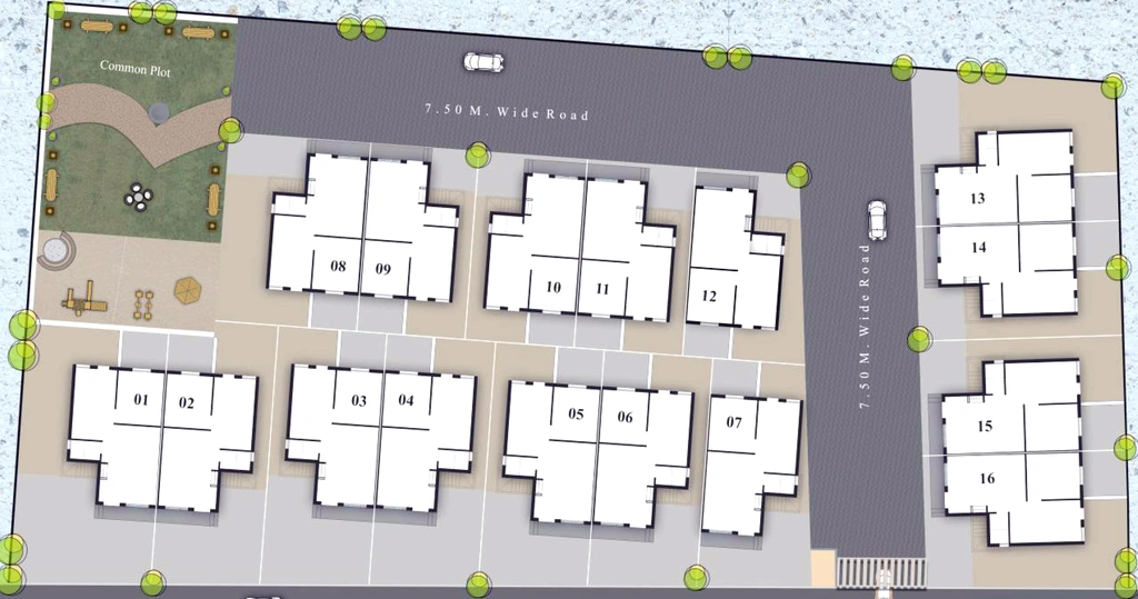 Master Plan of Mataji Suramya Bungalows in New VIP Road, Vadodara - Image 316823