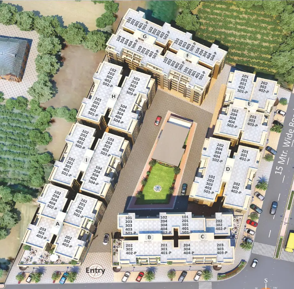 Master Plan of Chupon Swarnim Square in Bhayli, Vadodara - Image 317173