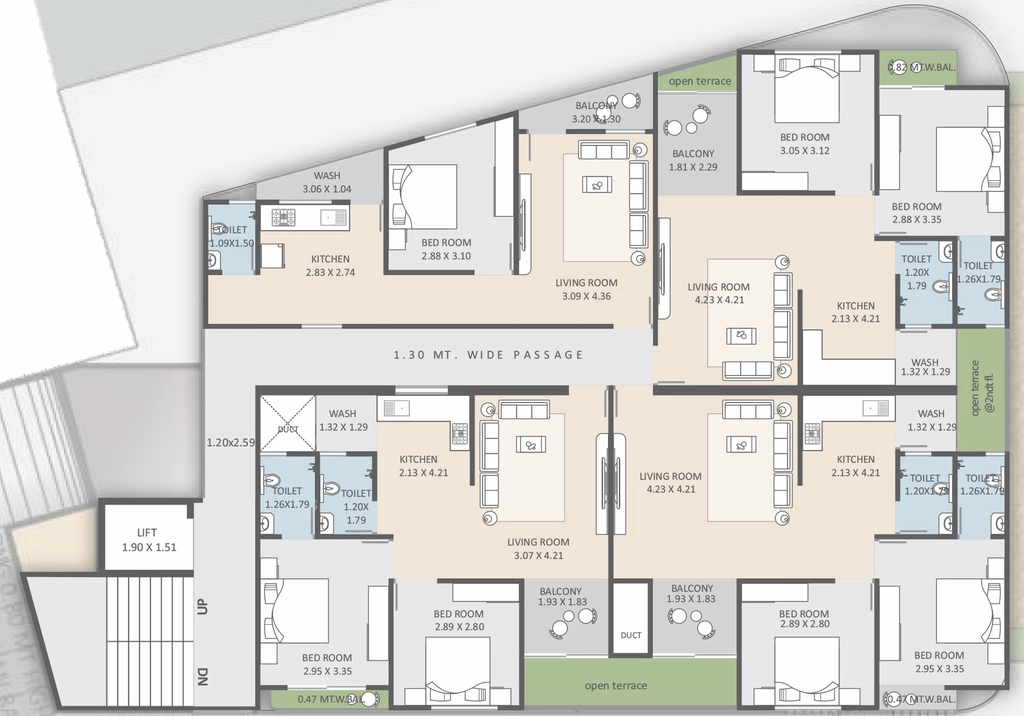 Floor Plan of Swastik Complex in Karjan, Vadodara - Image 317206