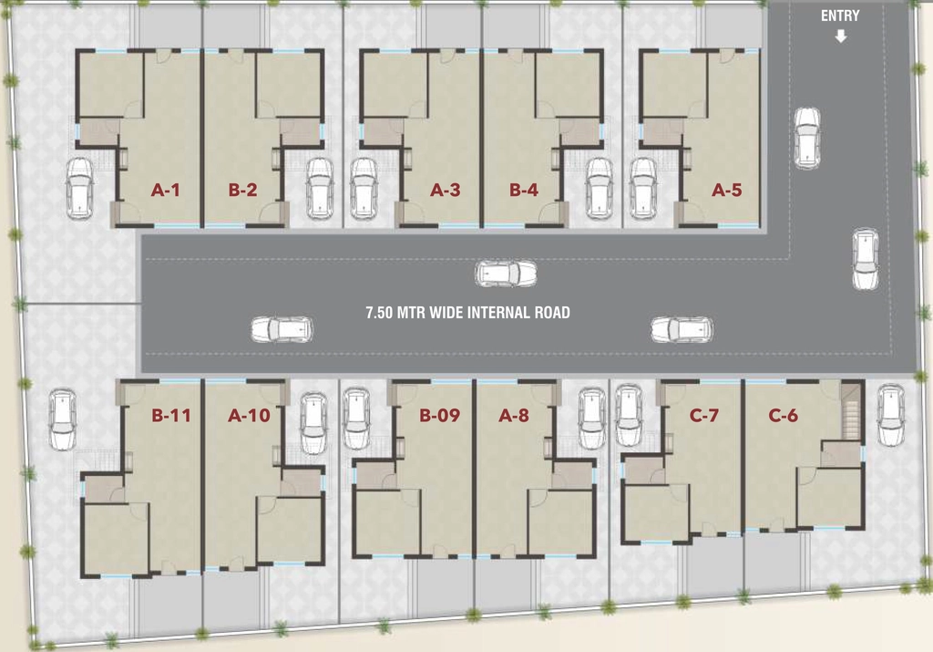 Master Plan of Swastik Villa in Makarpura, Vadodara - Image 317213