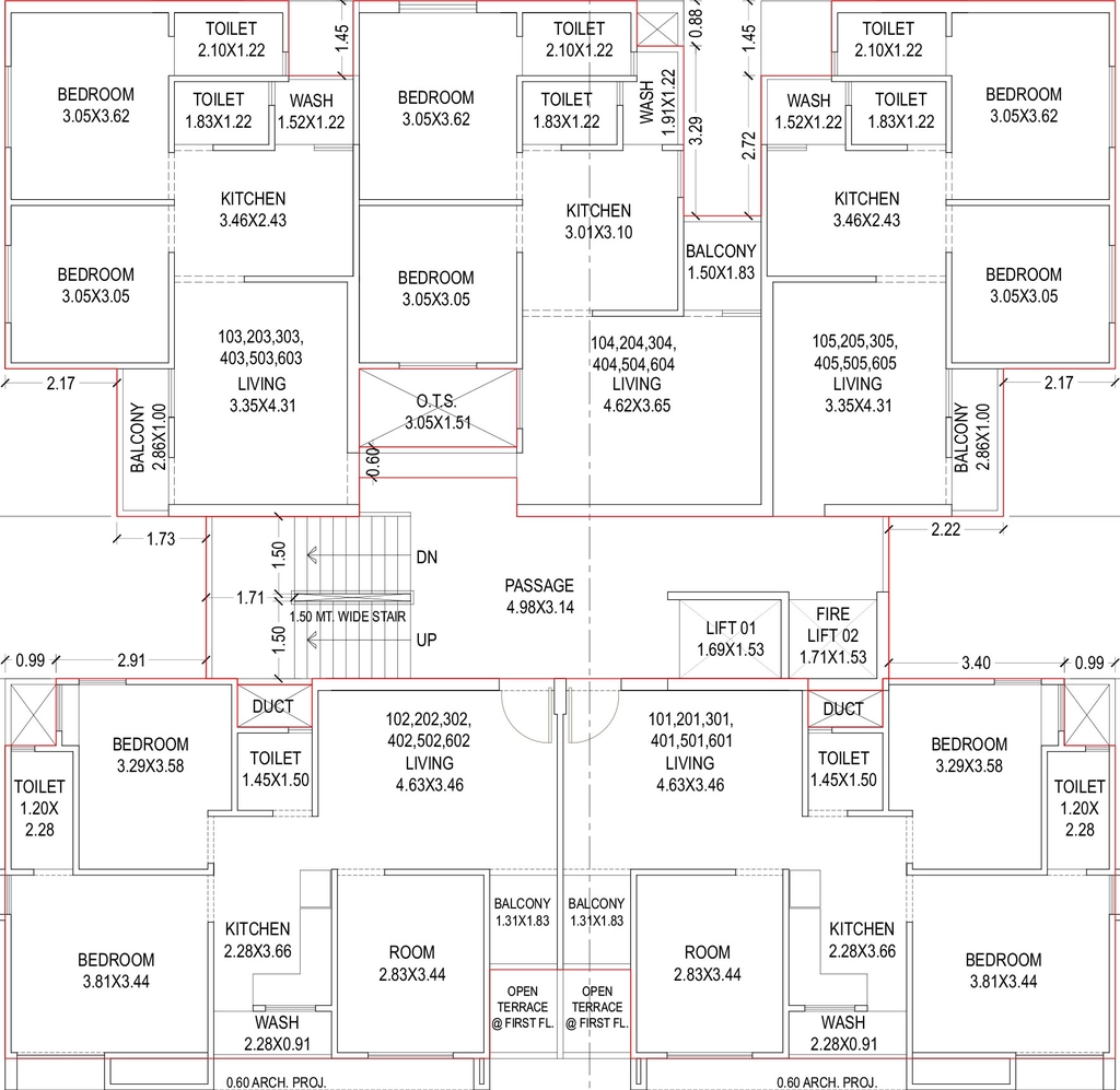 Floor Plan of Taj Residency in Gorwa, Vadodara - Image 317218