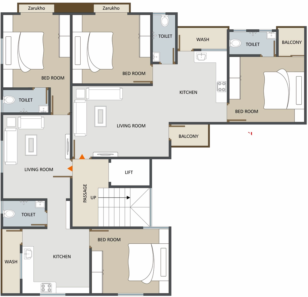 Floor Plan of Shiv Tattvam Residence in Dandia Bazar, Vadodara - Image 317234