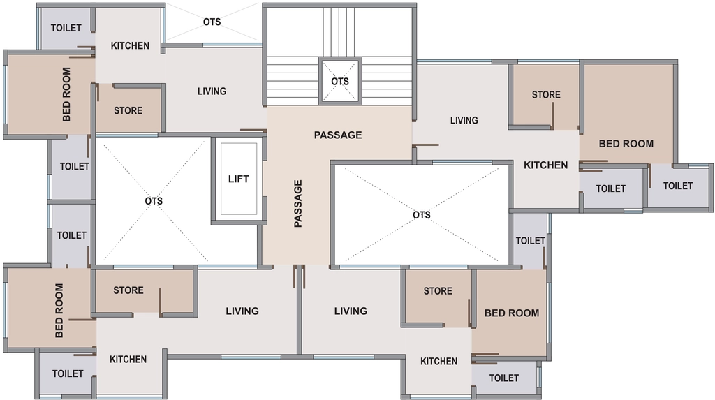 Floor Plan of Tattvam Smart in Navapura, Vadodara - Image 317239
