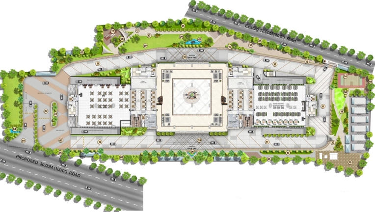 Master Plan of Vamsiram Jyothi Tech Park in Nanakramguda, Hyderabad - Image 317047