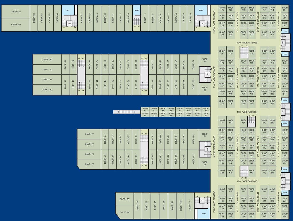 Floor Plan of Raajmahal Mall in Godadara, Surat - Image 317253
