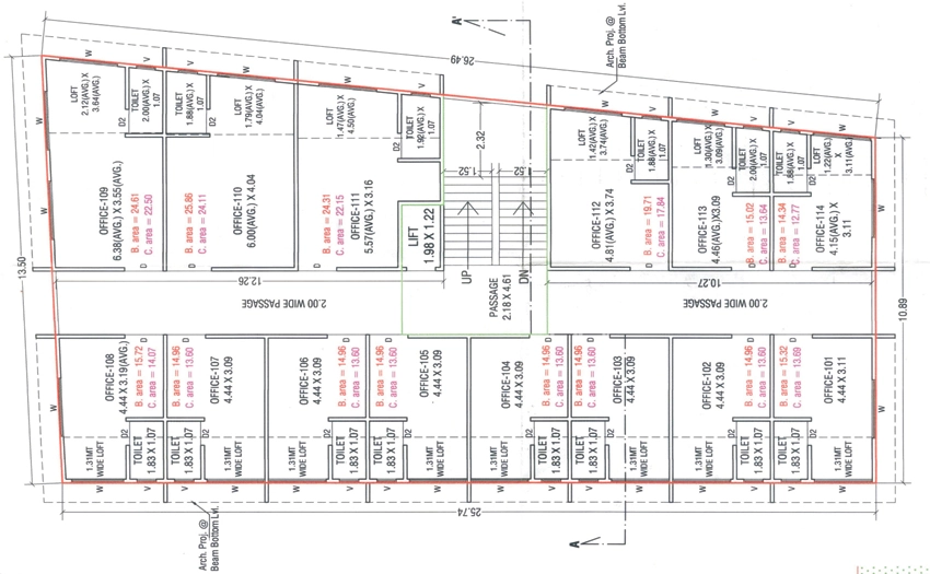 Floor Plan of Vishnu Vinayak Textile Market in Umarwada, Surat - Image 317298