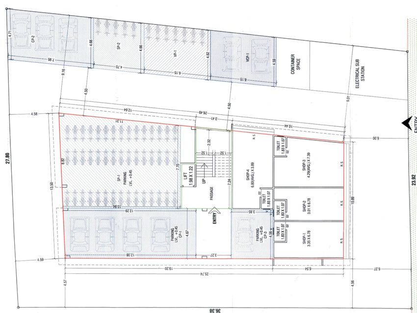 Master Plan of Vishnu Vinayak Textile Market in Umarwada, Surat - Image 317306