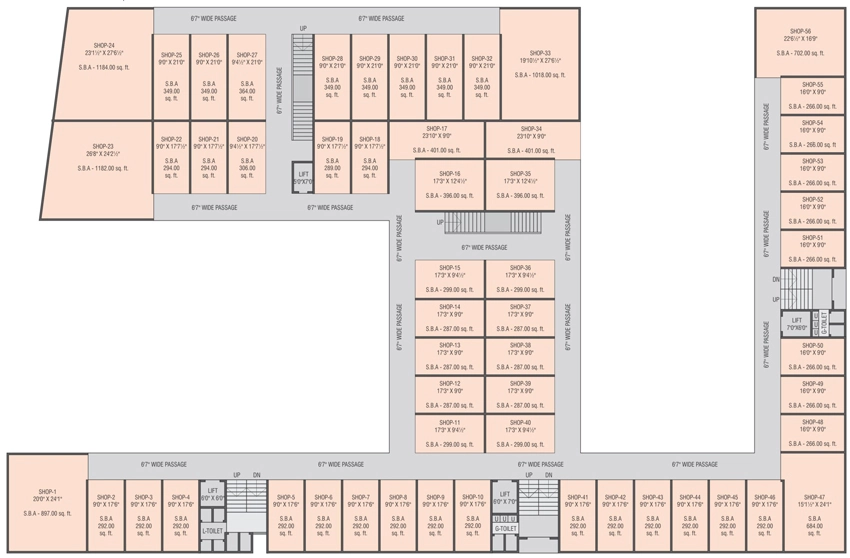 Floor Plan of Abhishek Arcade in Chikuwadi, Surat - Image 317354