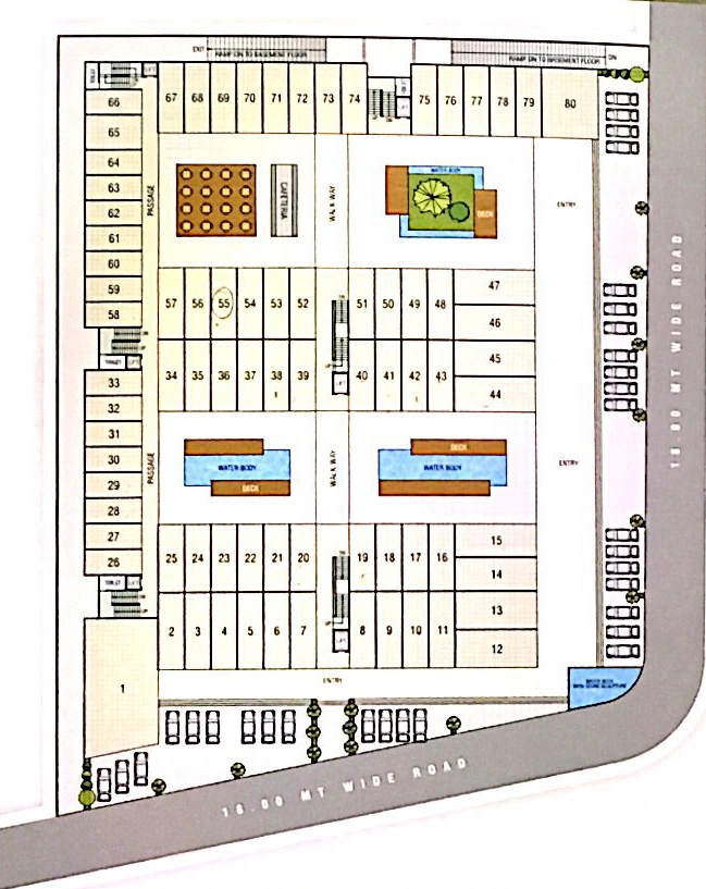 Master Plan of Shree Krishna Atlanta Business Hub in Vesu, Surat - Image 317379