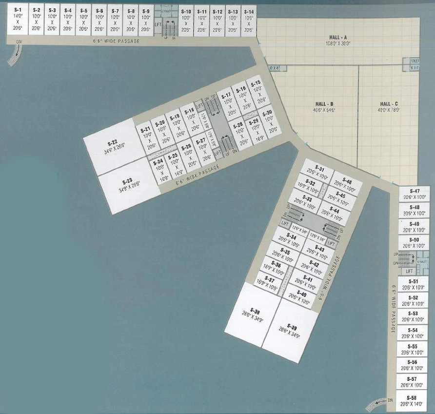 Floor Plan of Bhaktinandan Atlanta Mall in Mota Varachha, Surat - Image 317395