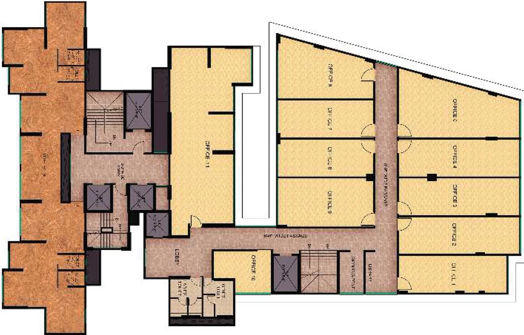 Floor Plan of Tycoons Elevance in Kalyan East, Thane - Image 317430