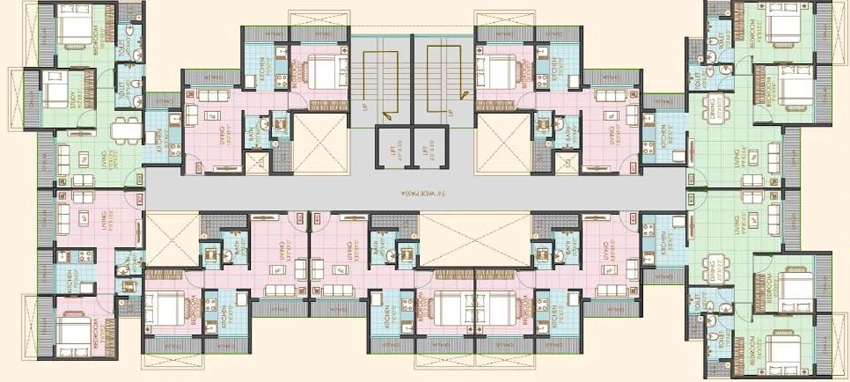Floor Plan of Bhoomi And Dharti Maple One in Karanjade, Navi Mumbai - Image 317514