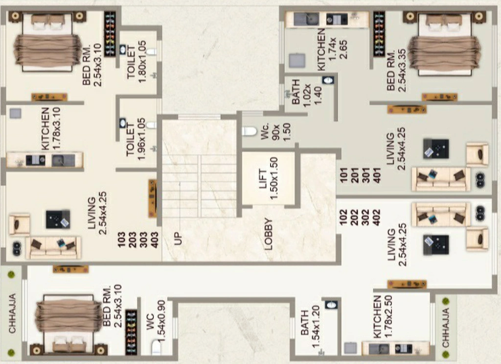 Floor Plan of Avinash Residency in Panvel, Navi Mumbai - Image 317550