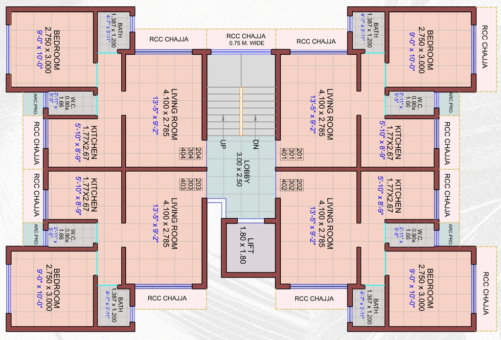 Floor Plan of AJ Sai Ankit Height in Ulwe, Navi Mumbai - Image 317560