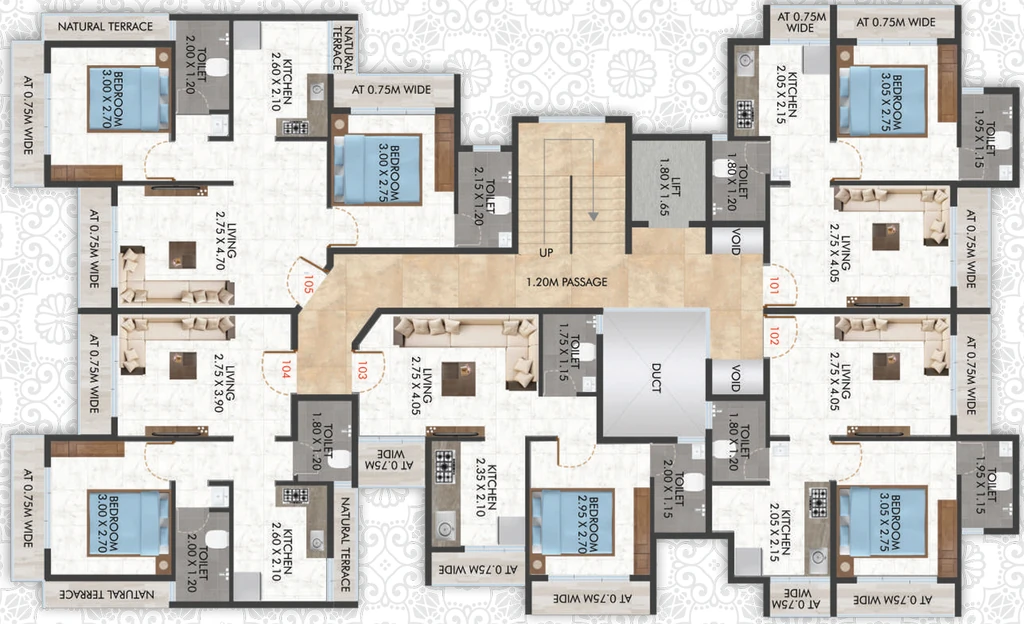 Floor Plan of Galaxy Prime in Ulwe, Navi Mumbai - Image 317566