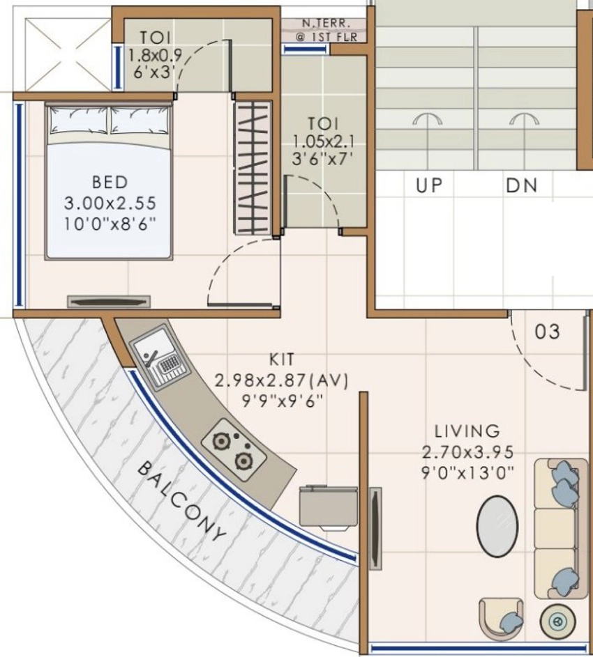 1 BHK Flat in AP Imperial in Panvel, Navi Mumbai - Image 868539