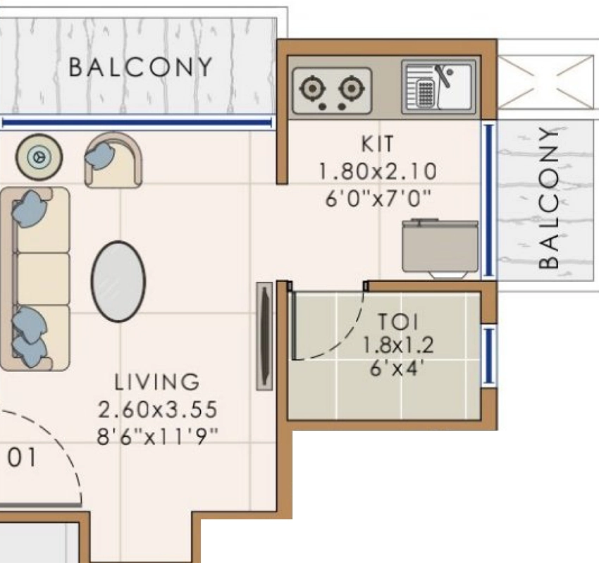 1 RK Flat in AP Imperial in Panvel, Navi Mumbai - Image 868538