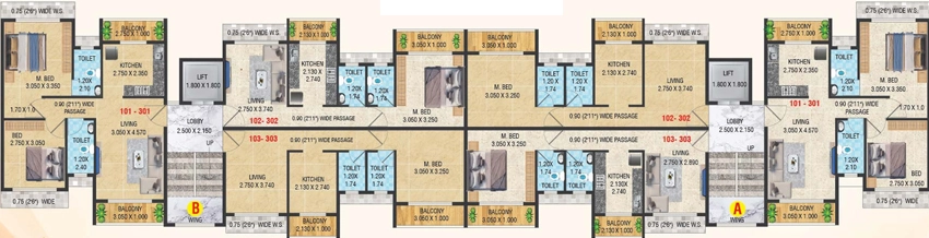 Floor Plan of Platinum Devansh in Panvel, Navi Mumbai - Image 317595