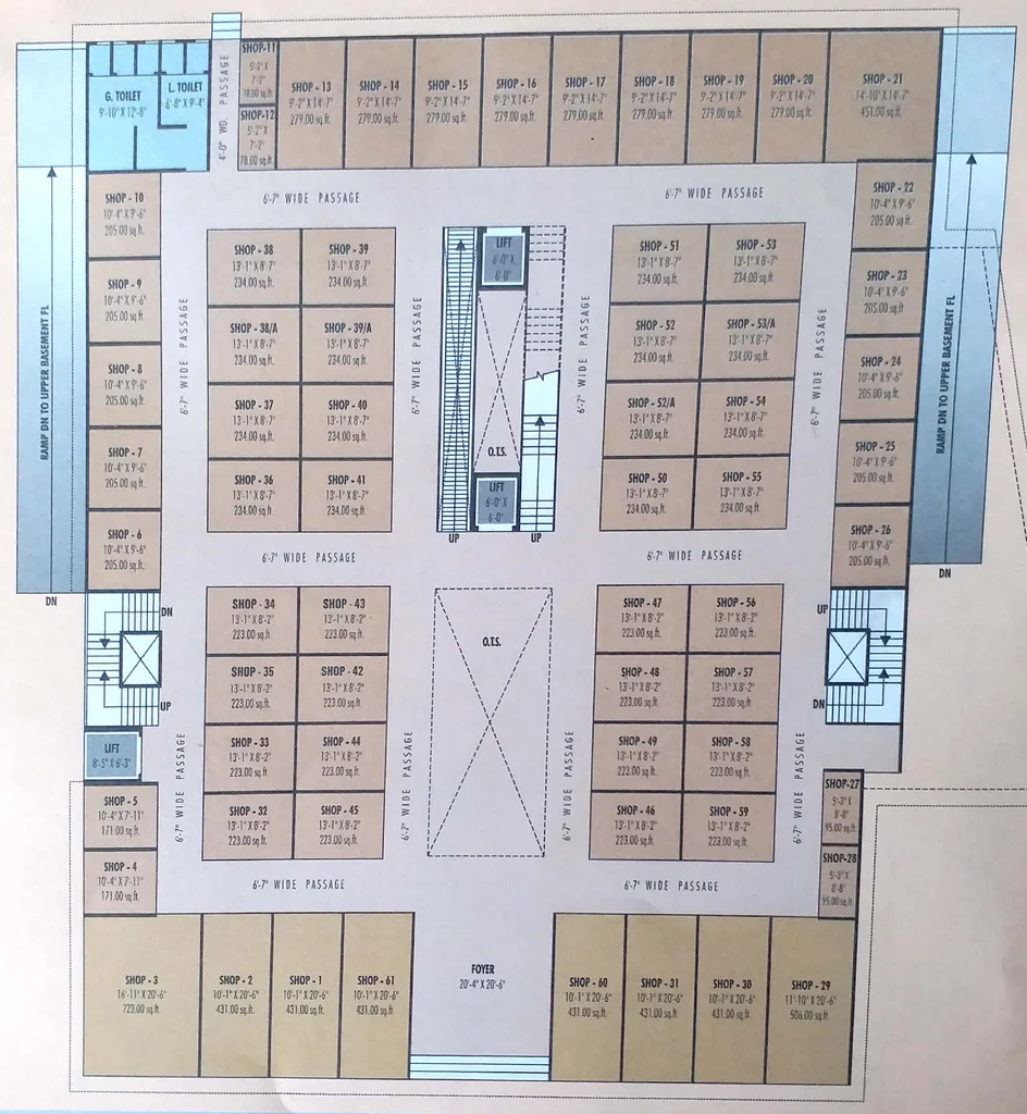 Floor Plan of Muniraj Meena Bazaar in Pal Gam, Surat - Image 317607