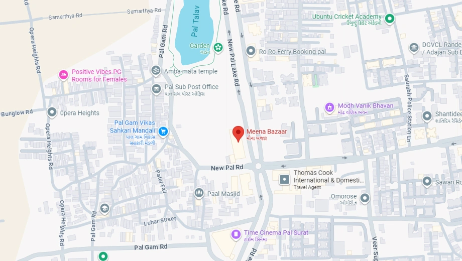 Location of Muniraj Meena Bazaar in Pal Gam, Surat - Image 317608