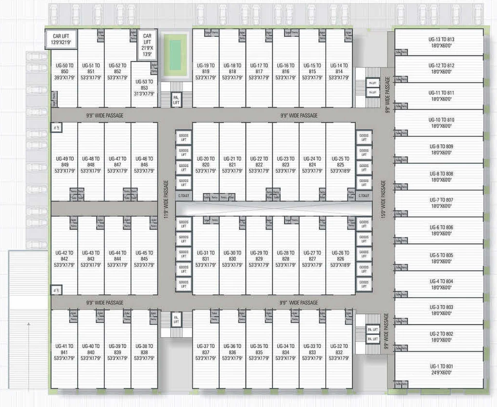 Floor Plan of Raghuvir Platinum in Kumbhariya, Surat - Image 317650