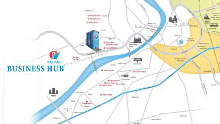 Location of RaJhans Business Hub in Pal, Surat - Image 317687