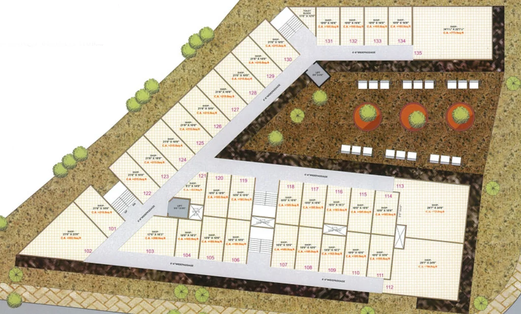 Floor Plan of Crystal Plaza in Choryasi, Surat - Image 317822