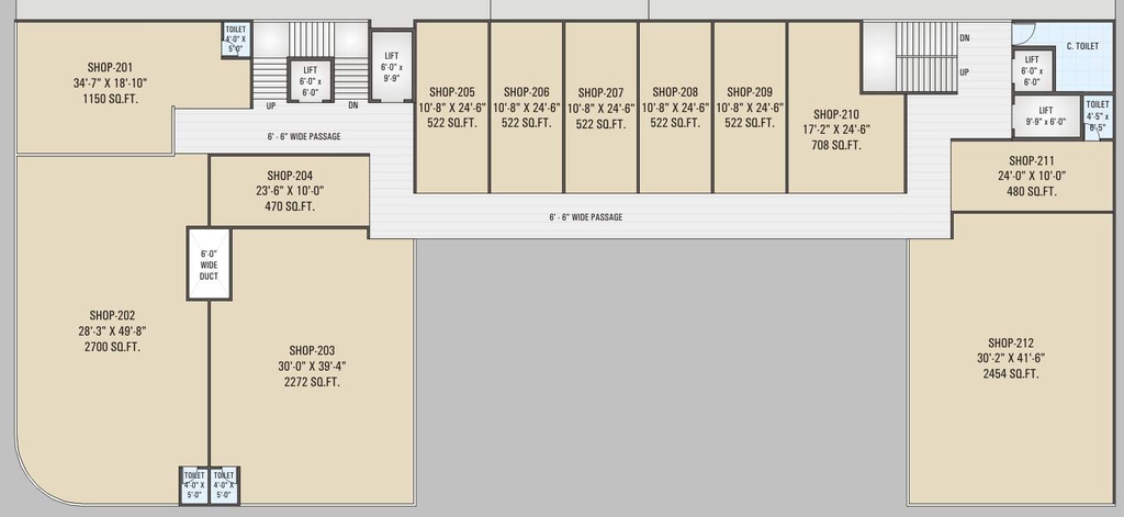 Floor Plan of Infinity Business Hub in Althan, Surat - Image 317914