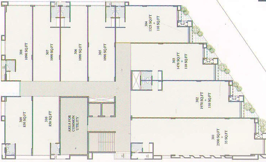 Floor Plan of Calica 3rd Eye Vision in University Area, Ahmedabad - Image 318192