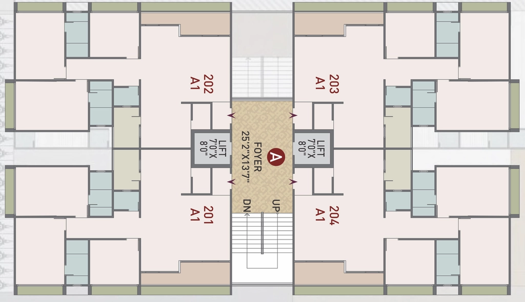 Floor Plan of Vedant Highend in Nikol, Ahmedabad - Image 318290