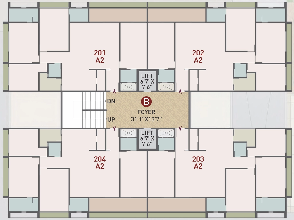 Floor Plan of Vedant Highend in Nikol, Ahmedabad - Image 318291