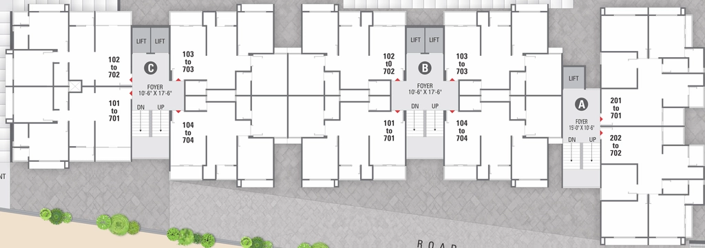 Floor Plan of Vedant Scarlett in Vastral, Ahmedabad - Image 318338