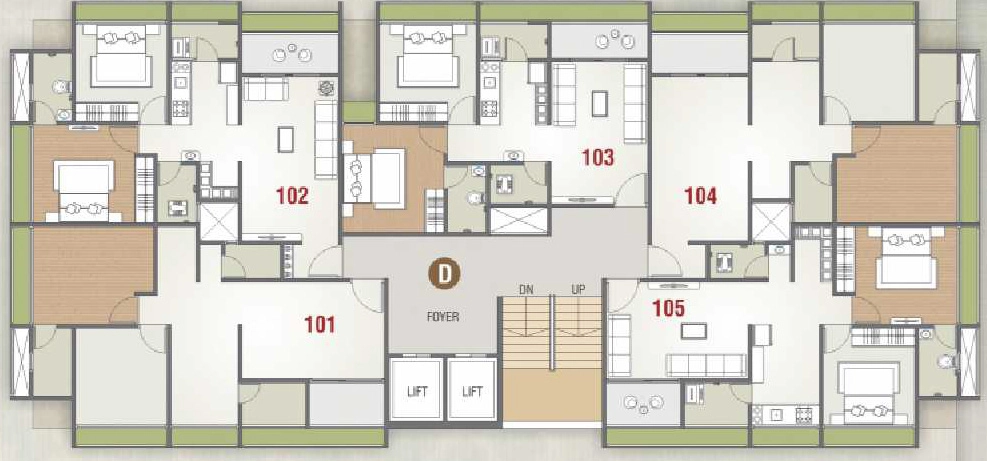Floor Plan of Viraj Vedant Skyline in Vastral, Ahmedabad - Image 318352