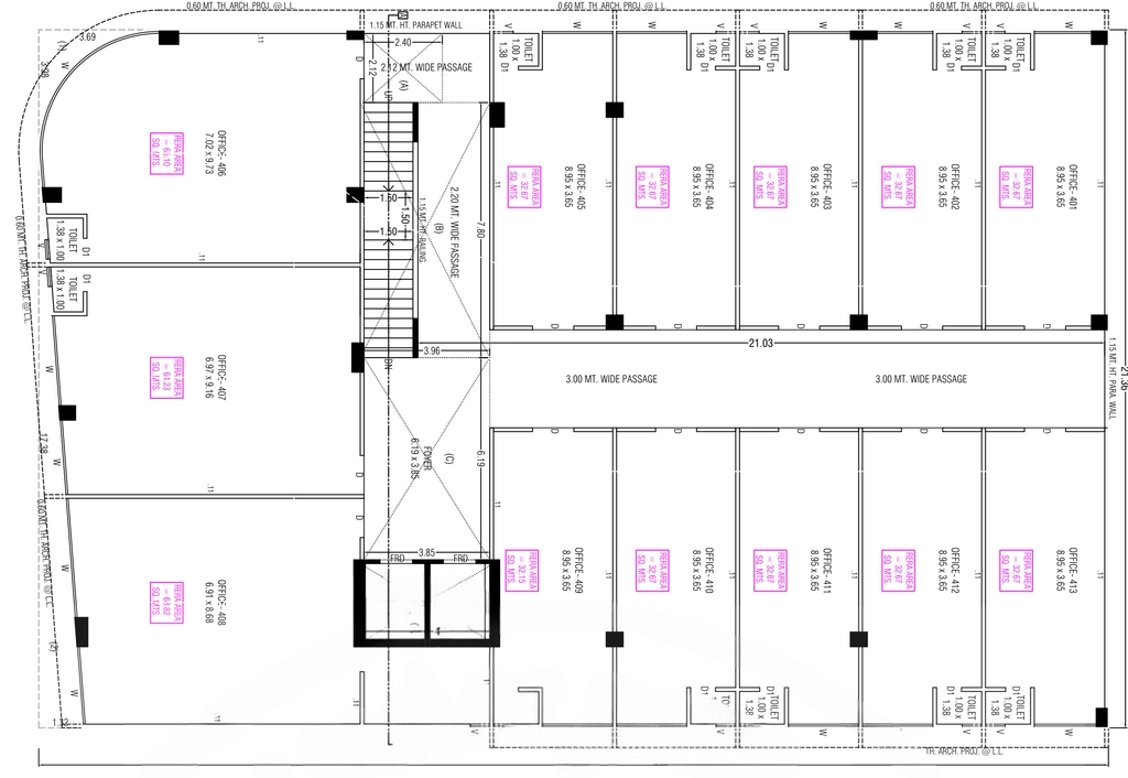 Floor Plan of Vedant Skywalk in Gota, Ahmedabad - Image 318391